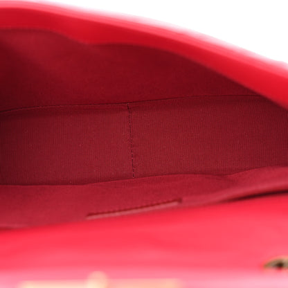 Chanel Lambskin Borse Romane Single Flap Dark Pink 5 of 14