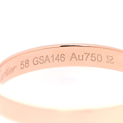 Cartier 18K Pink Gold 3mm C De Cartier Wedding Band Ring 58 8.25 5 of 5