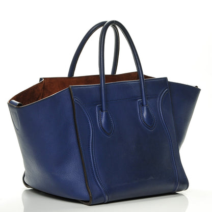 Celine Supple Calfskin Medium Phantom Luggage Indigo 3 of 8