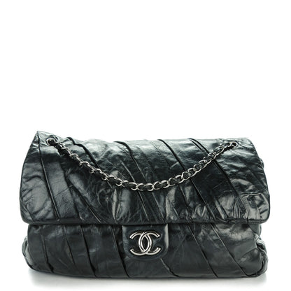 Chanel Glazed Calfskin Twisted Maxi Flap Black 1 of 7