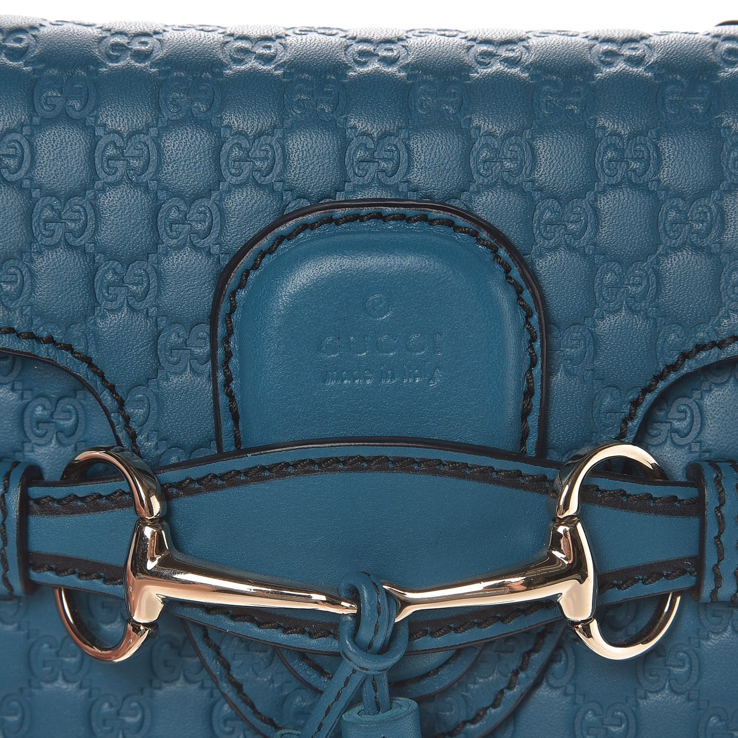 Microguccissima Mini Emily Shoulder Bag Deep Cobalt