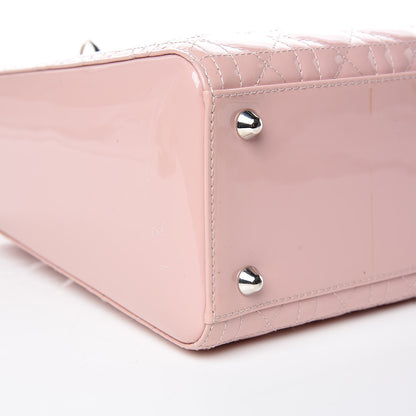 Christian Dior Patent Cannage Large Lady Dior Light Pink 6 of 19