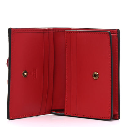 Gucci GG Supreme Monogram Cherry Embellished Card Case Wallet Hibiscus Red 5 of 8