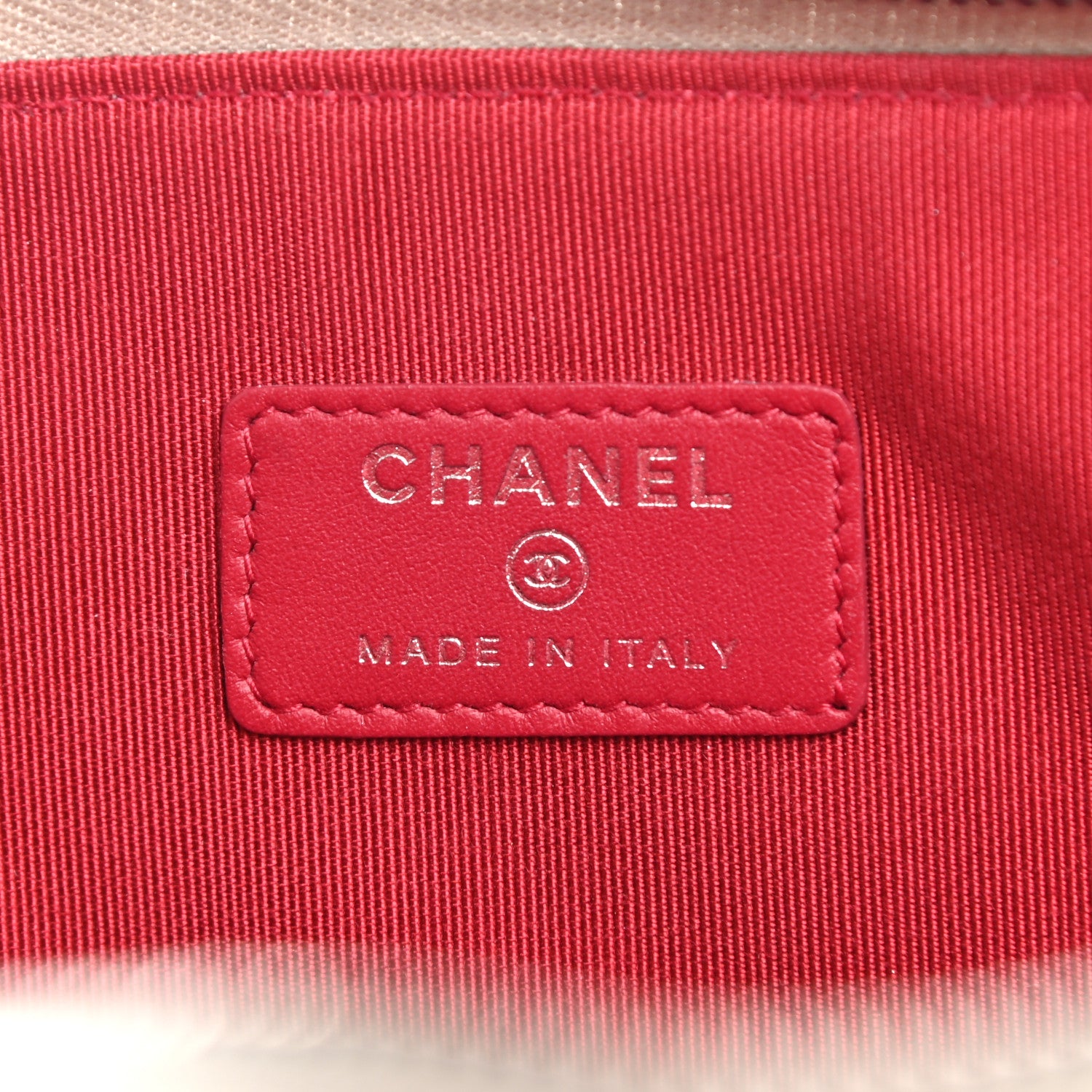 Chanel Metallic Crumpled Calfskin Quilted Medium Gabrielle Cosmetic Case Silver 6 of 9