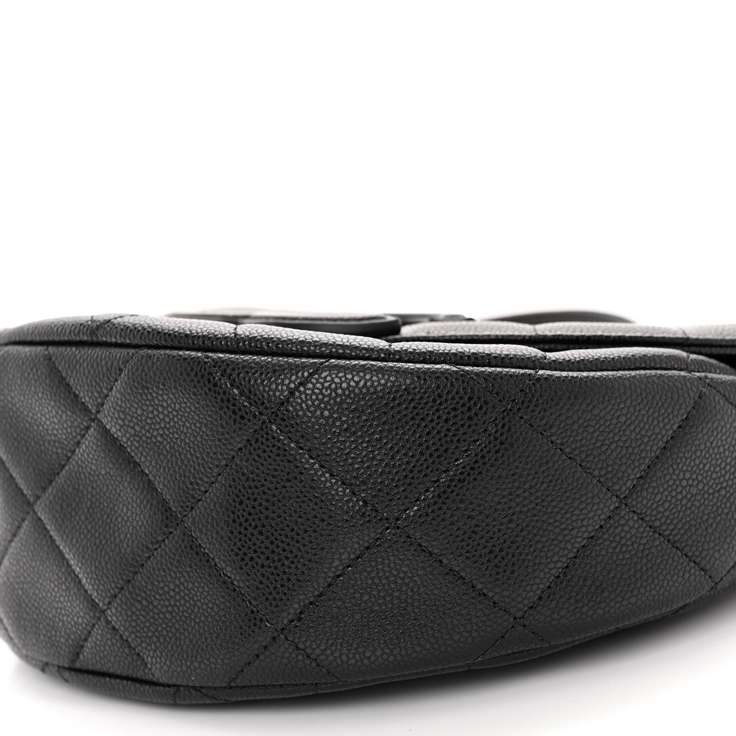Caviar Quilted Small Messenger Flap Black