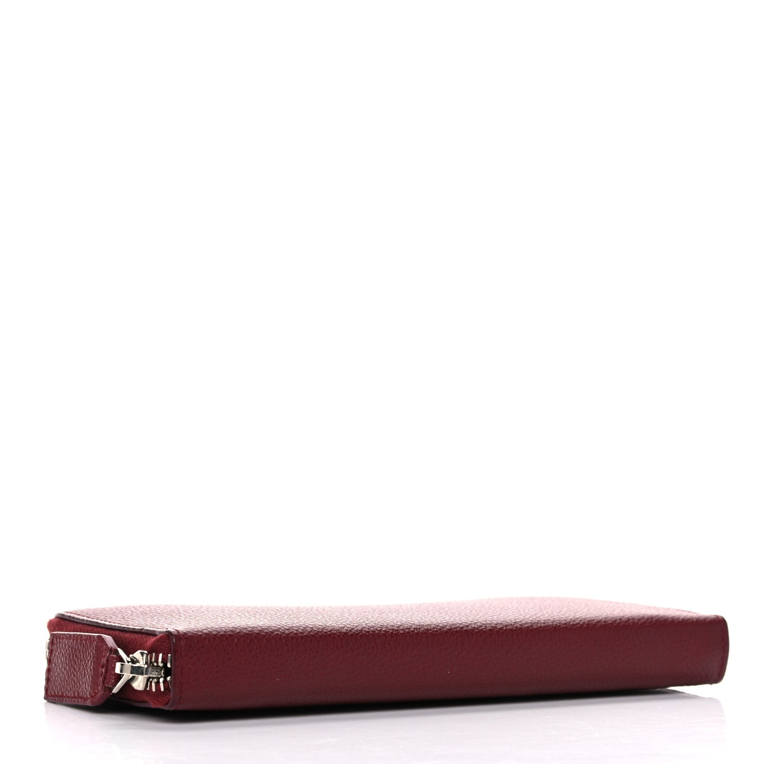 Saint Laurent Grained Calfskin Rive Gauche Zip Around Wallet Palissandre 4 of 11