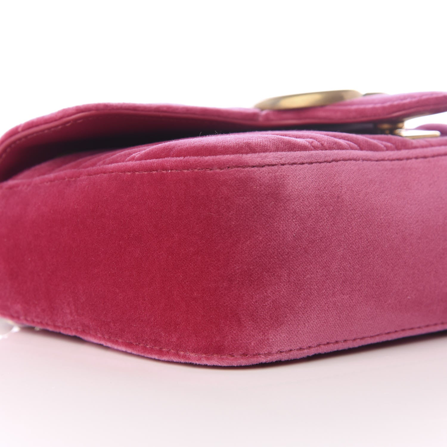 Gucci Velvet Matelasse Mini GG Marmont Shoulder Bag Light Raspberry Rose 5 of 8