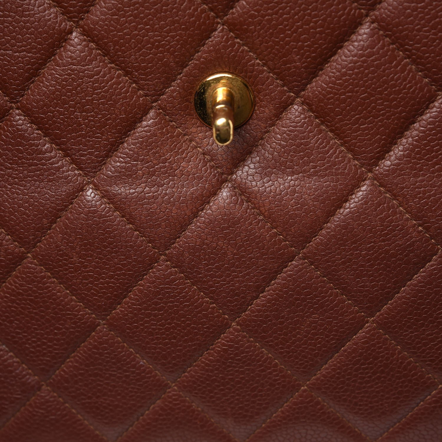 Chanel Caviar Quilted Jumbo Kelly Flap Brown 9 of 22