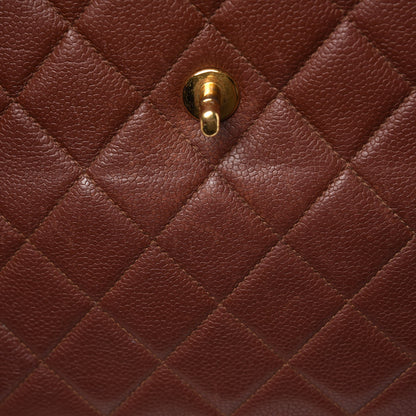Chanel Caviar Quilted Jumbo Kelly Flap Brown 9 of 22