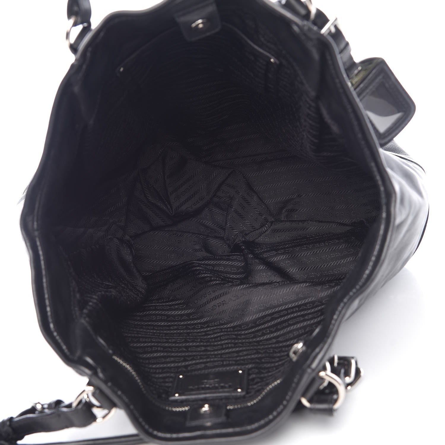 Prada Soft Calf Shoulder Bag Black 5 of 8