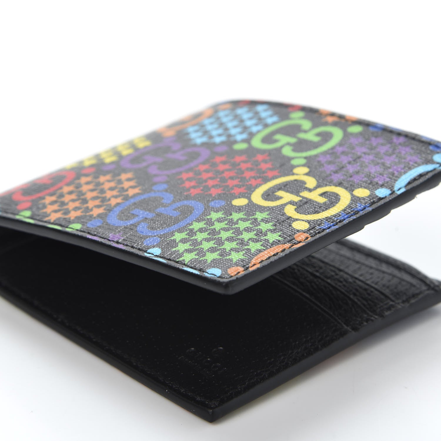 Gucci GG Supreme Monogram Psychedelic Bi-Fold Wallet Black Multicolor 5 of 9