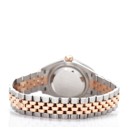 Rolex Stainless Steel 18K Everose Gold Diamond 28mm Oyster Perpetual Datejust Watch Sundust 279171 3 of 5