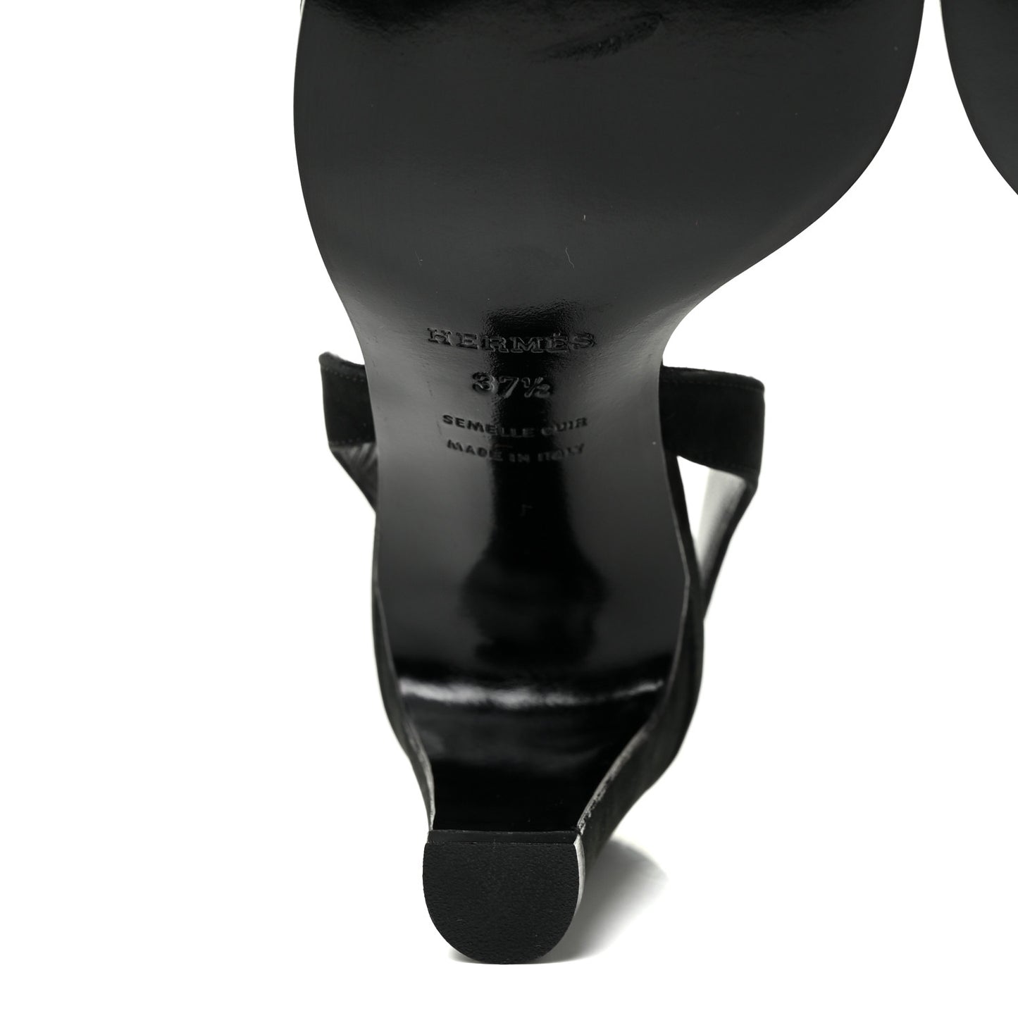 Suede Slingback Sandals 37.5 Black