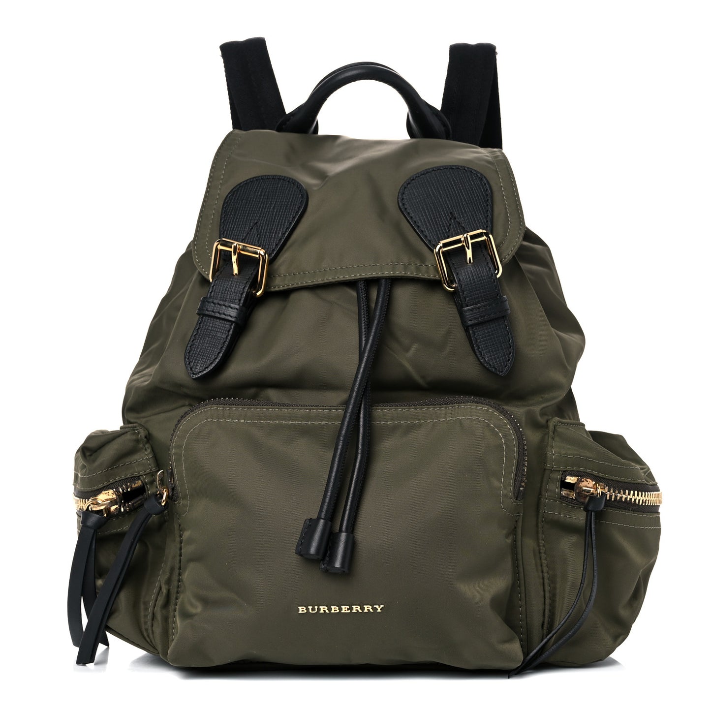 Nylon Medium Rucksack Backpack Canvas Green