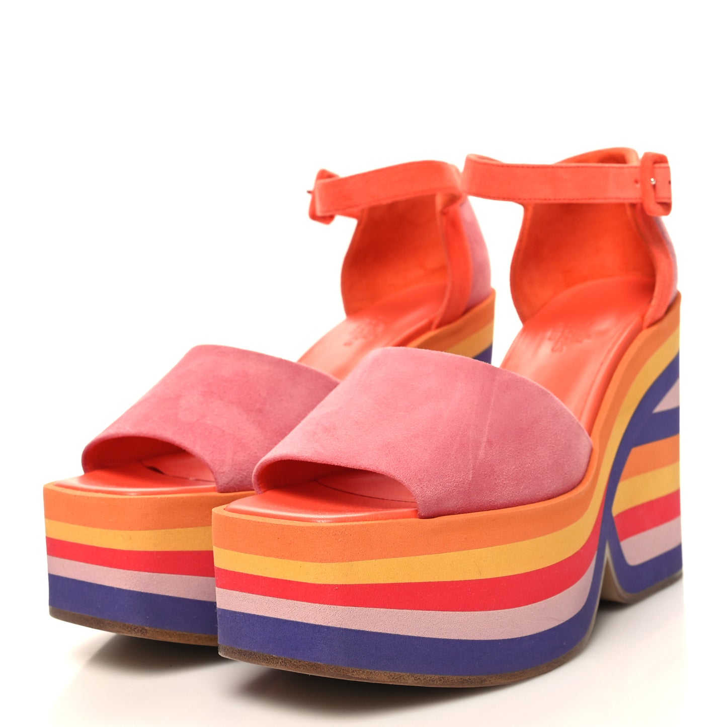 Suede Goatskin Early Wedge Sandals 37