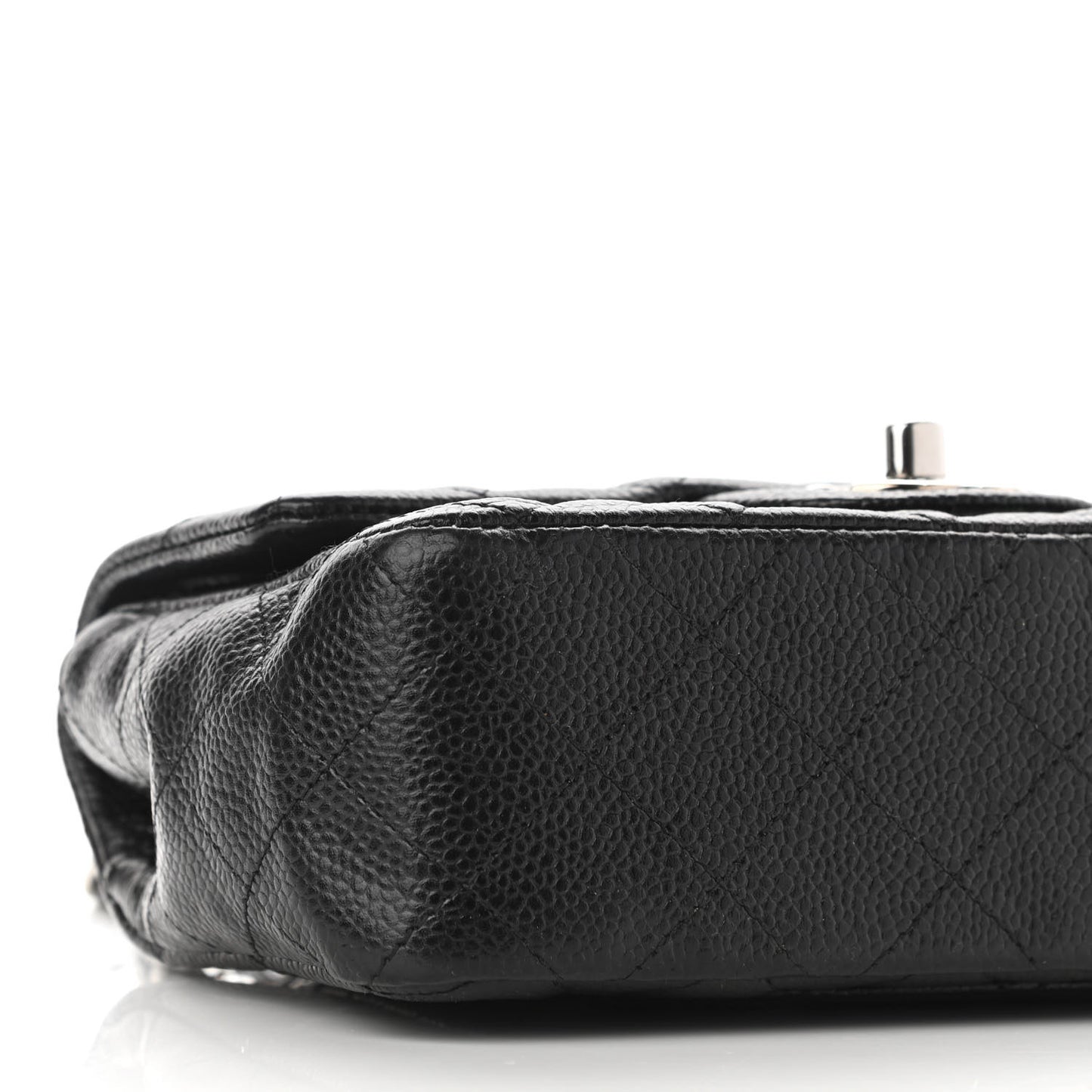 Caviar Quilted Mini Rectangular Flap Black