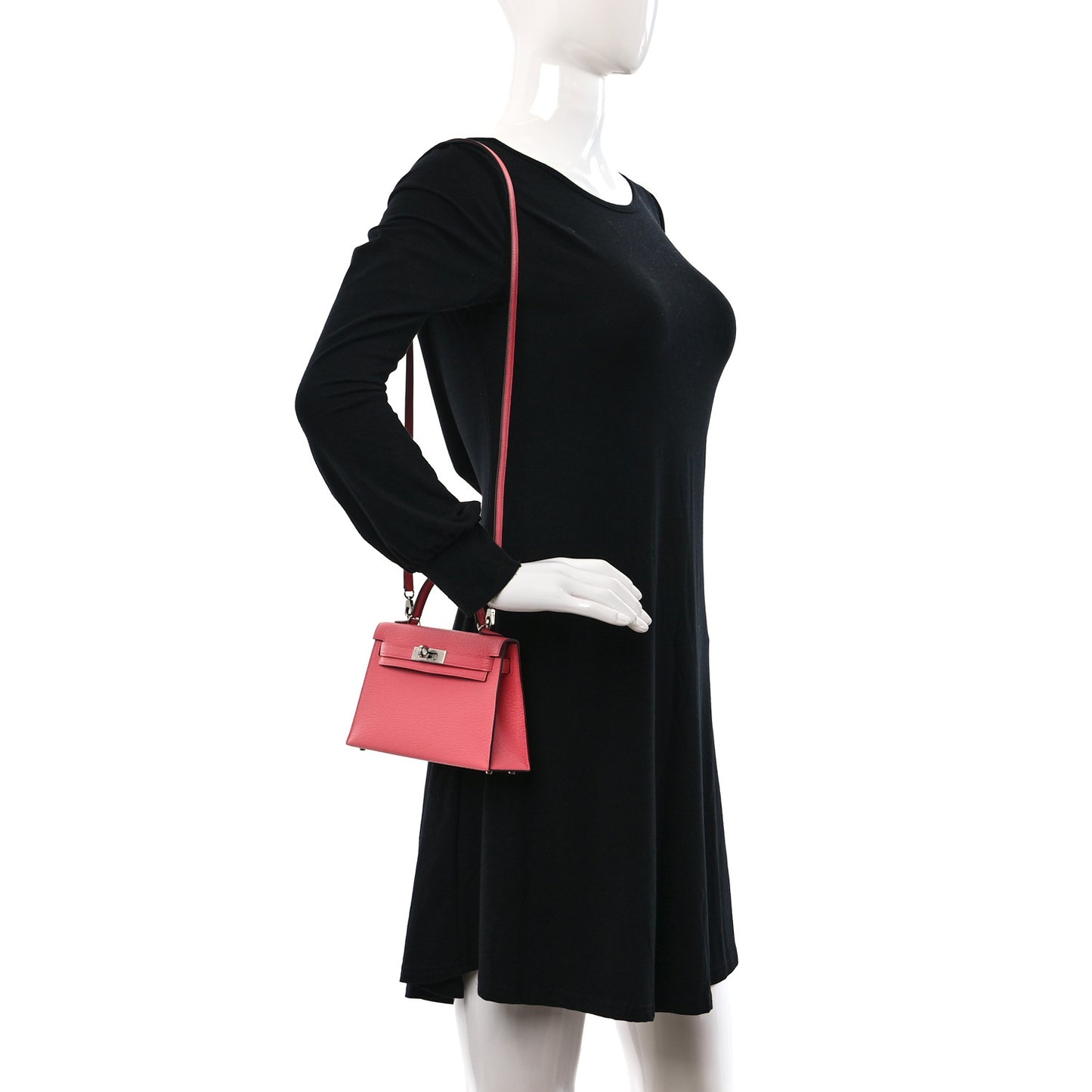 Chevre Mysore Verso Mini Kelly Sellier 20 Rose D'Ete Rouge H