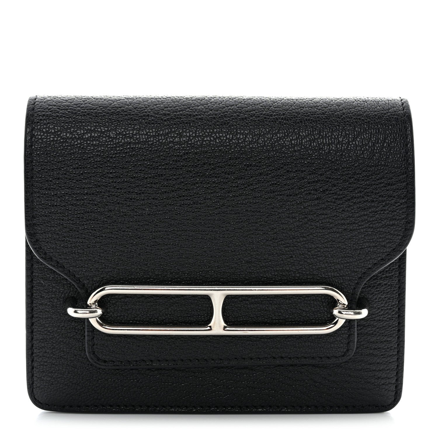 Hermes Chevre Mysore Roulis Slim Wallet Black 3 of 12