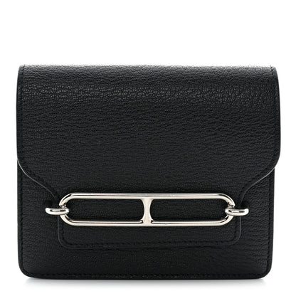 Hermes Chevre Mysore Roulis Slim Wallet Black 3 of 12