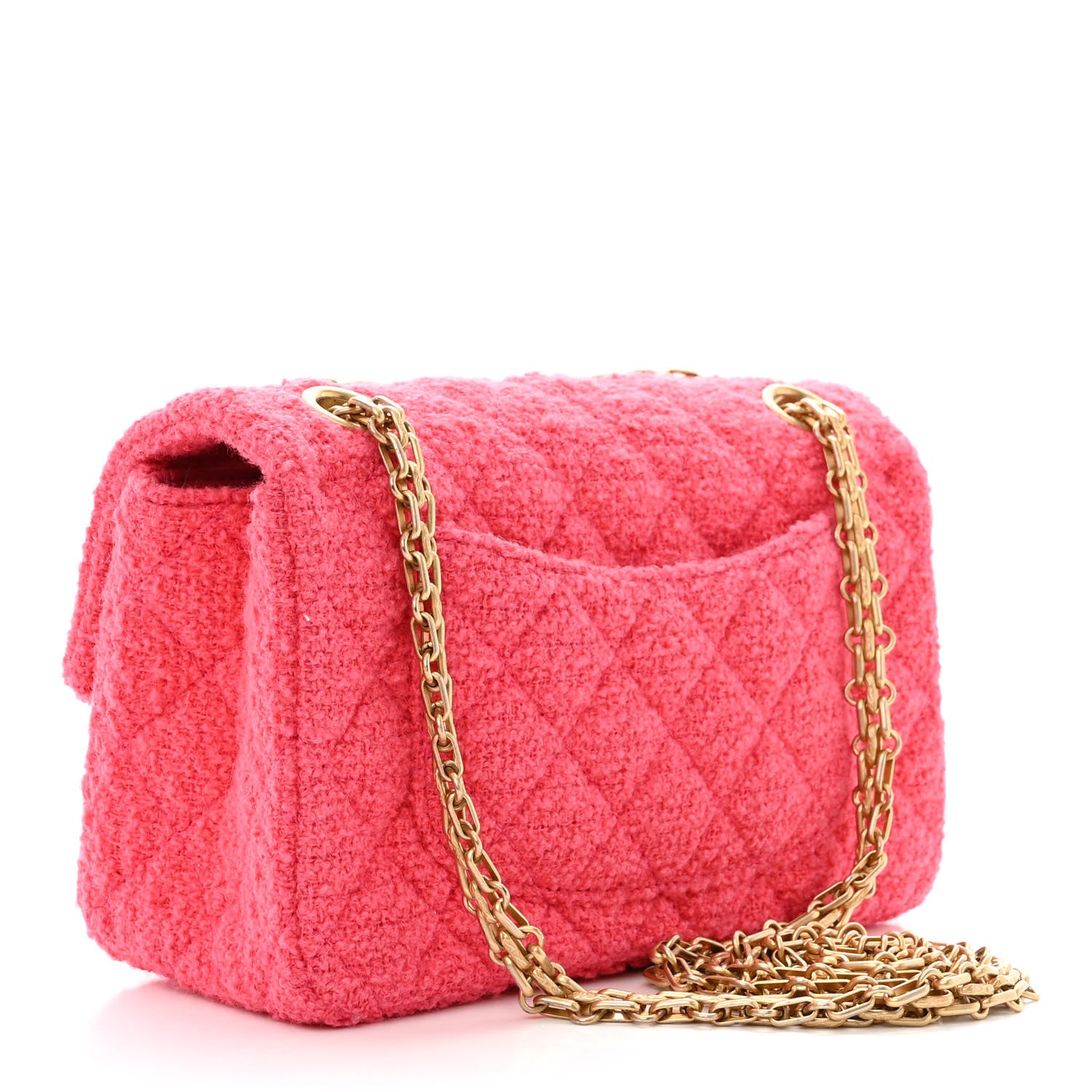 Chanel Tweed Quilted 2.55 Reissue Mini Flap Pink 3 of 10