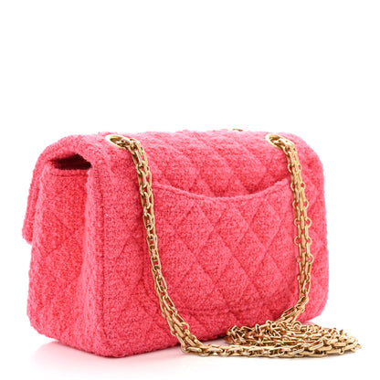 Chanel Tweed Quilted 2.55 Reissue Mini Flap Pink 3 of 10
