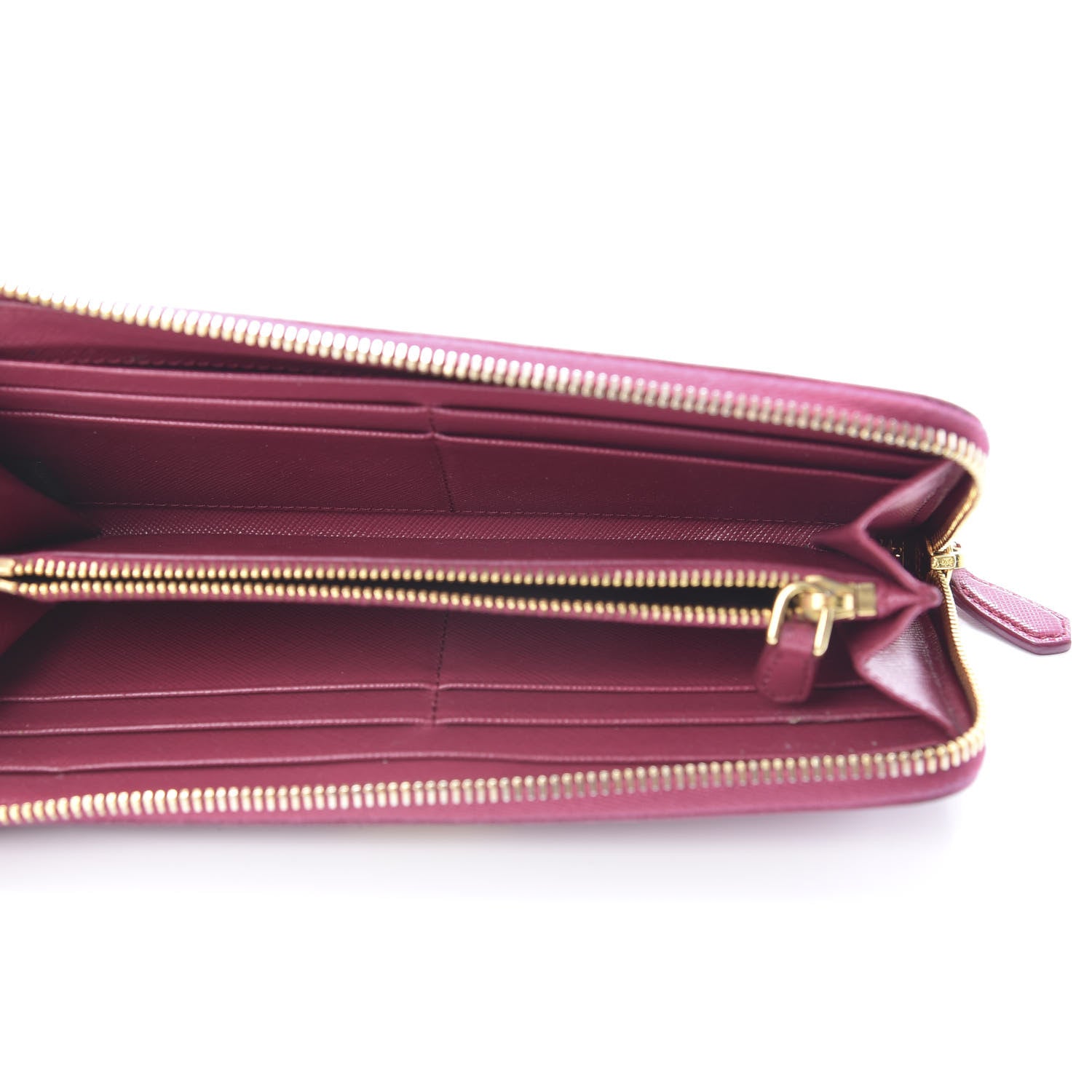 Prada Saffiano Metal Zip Around Wallet Ametista 5 of 15