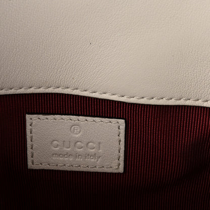 Gucci Lambskin Matelasse Mini GG Marmont Shoulder Bag White 6 of 11