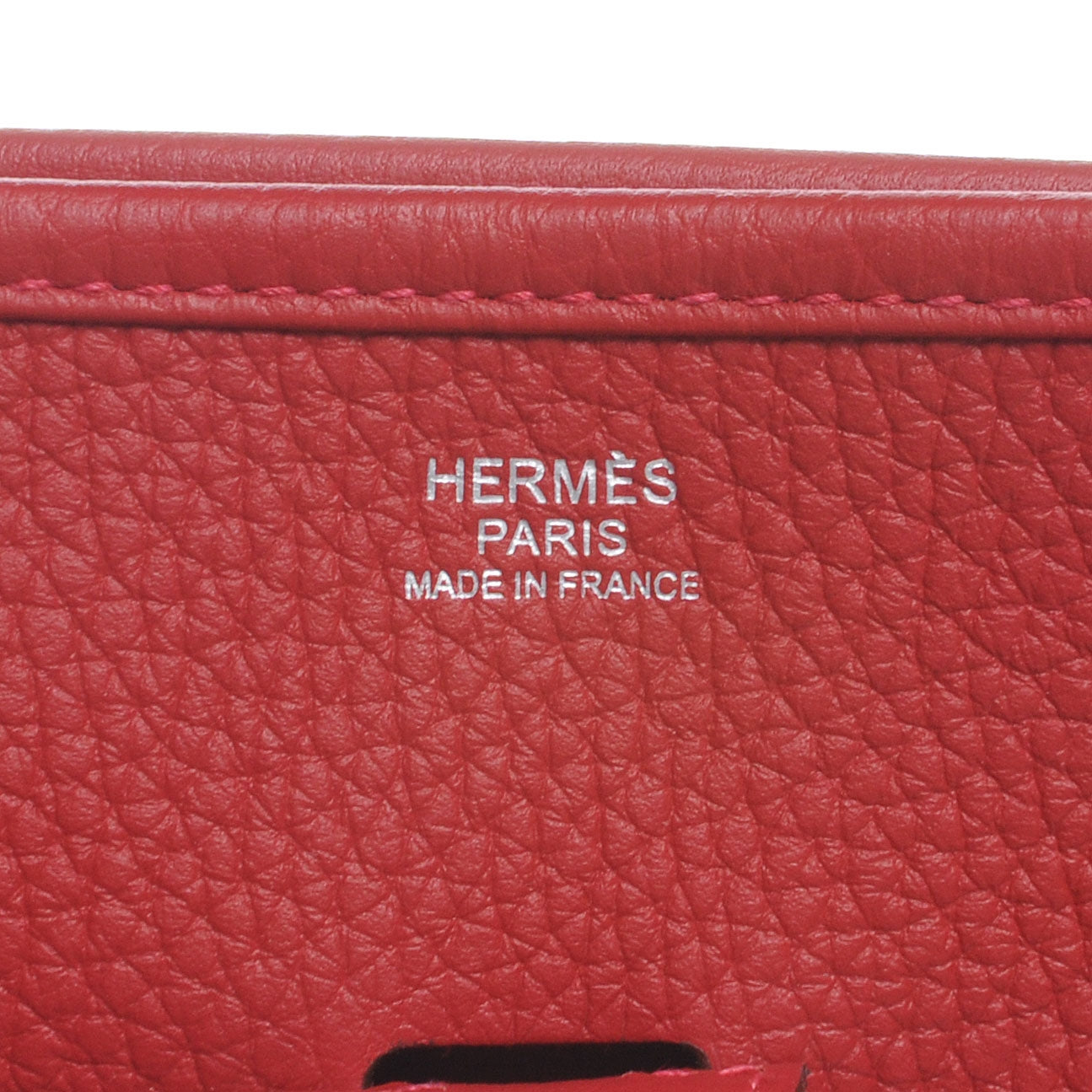 Hermes Taurillon Clemence Evelyne III PM Rouge Casaque 8 of 8