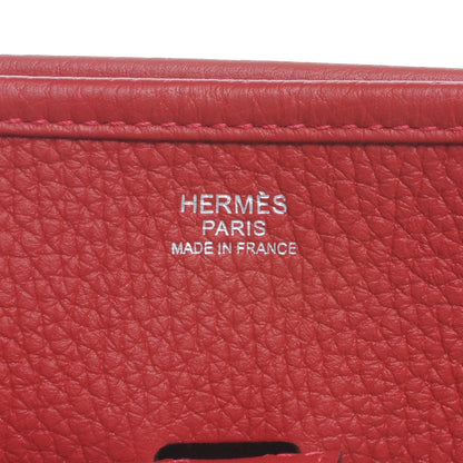 Hermes Taurillon Clemence Evelyne III PM Rouge Casaque 8 of 8