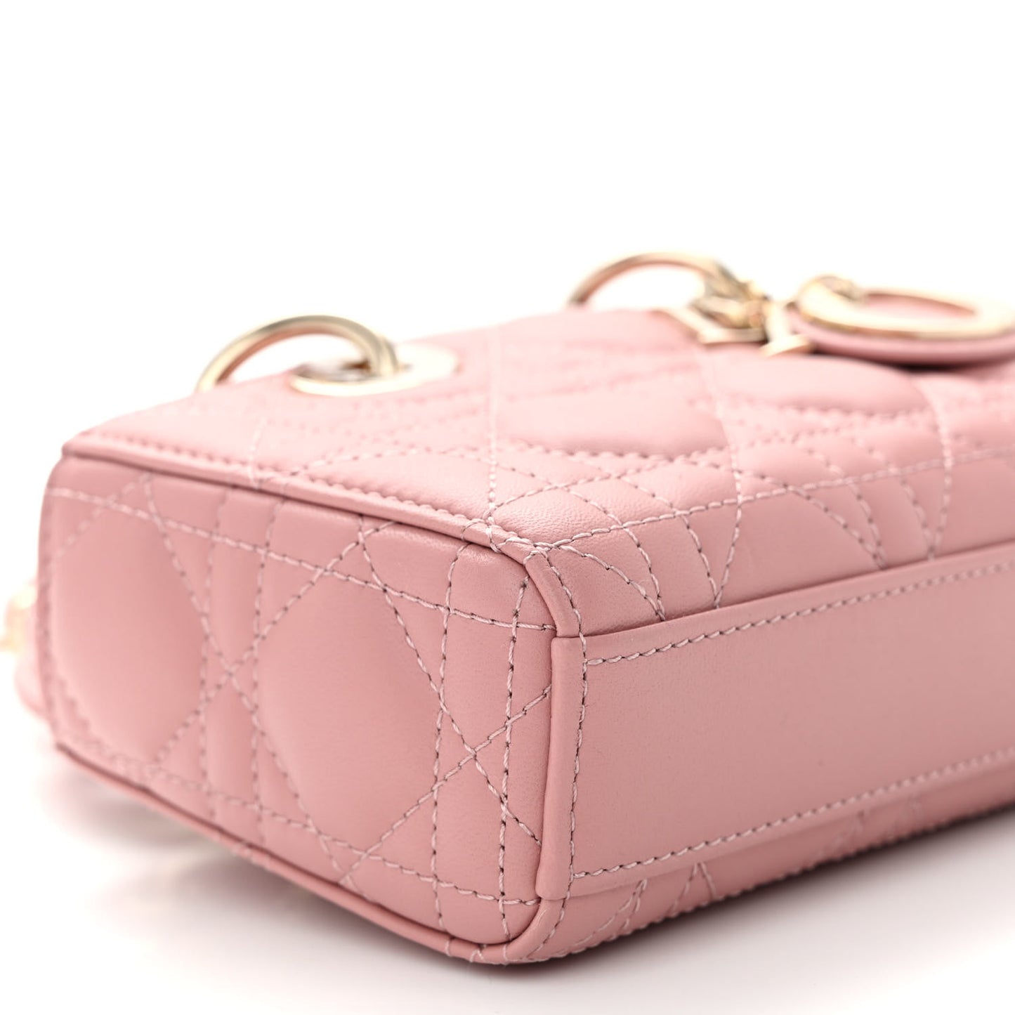 Lambskin Cannage Micro Lady D-Joy Rose De Vents