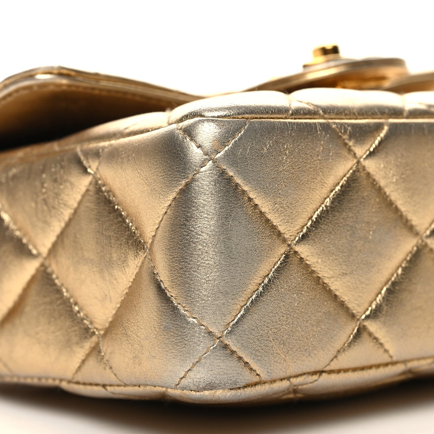 Lambskin Micro Mini Kelly Flap Bag Gold