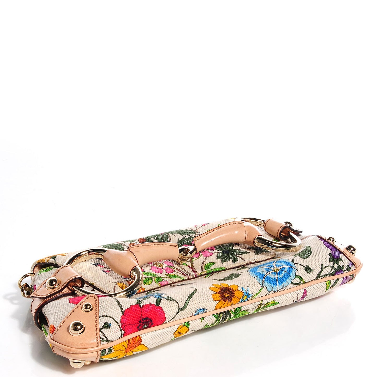 Canvas Flora Floral Horsebit Clutch