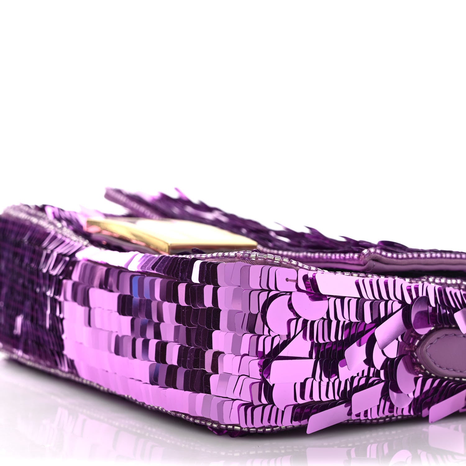 Fendi Sequin Paillettes Vitello Grace Sex and the City Mini Baguette Agapanto 10 of 11