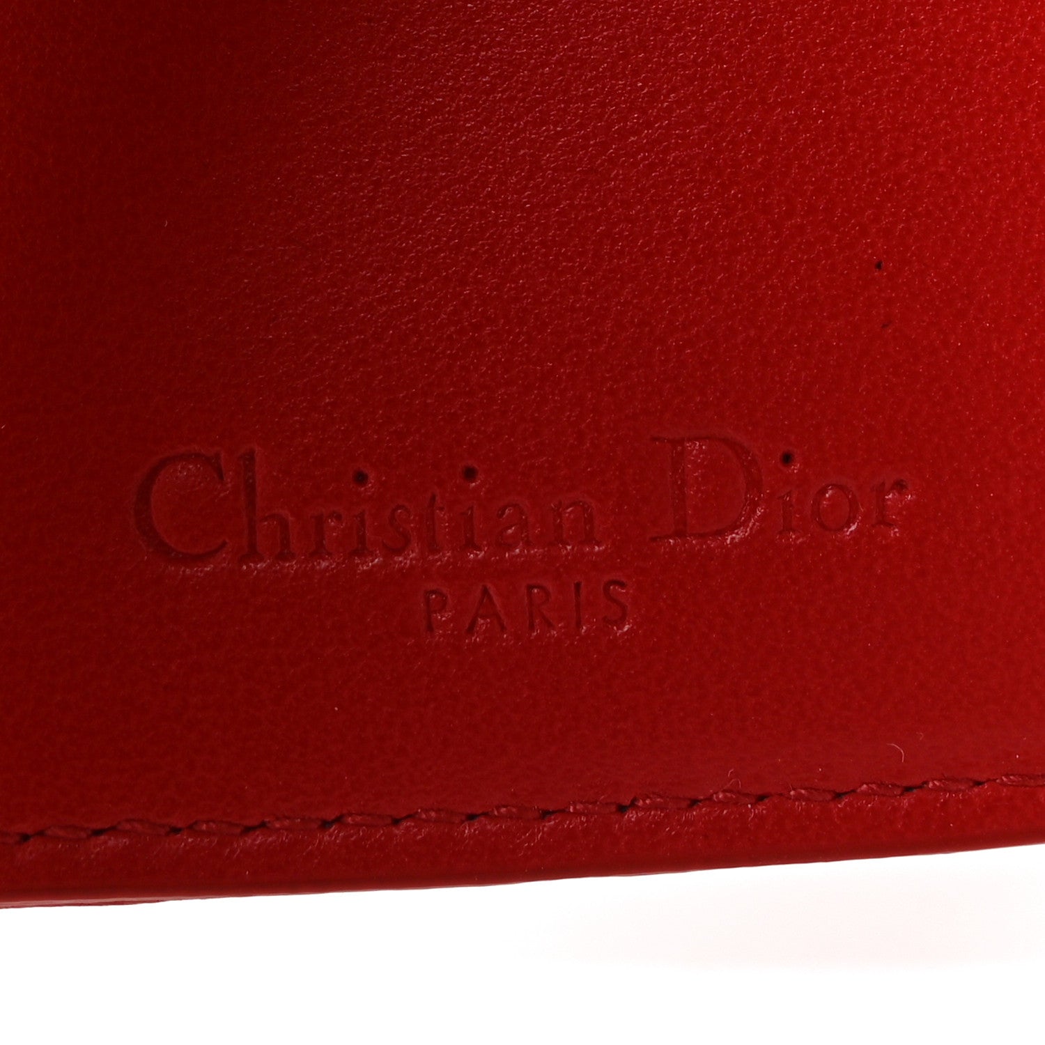 Christian Dior Lambskin Cannage Lady Dior Eden Wallet Rouge Vif 5 of 6