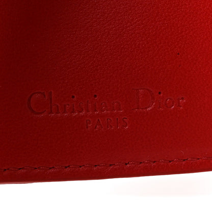 Christian Dior Lambskin Cannage Lady Dior Eden Wallet Rouge Vif 5 of 6
