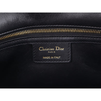Christian Dior Technical Canvas Macro Houndstooth Medium Caro Bag Black White 6 of 9