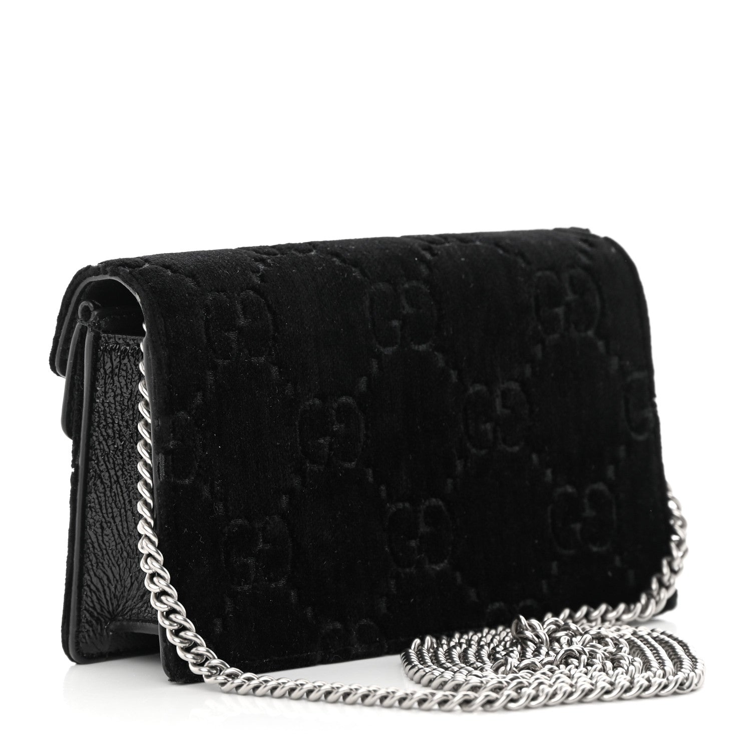 Gucci Velvet Super Mini Dionysus Shoulder Bag Black 3 of 10