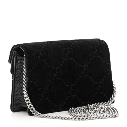 Gucci Velvet Super Mini Dionysus Shoulder Bag Black 3 of 10