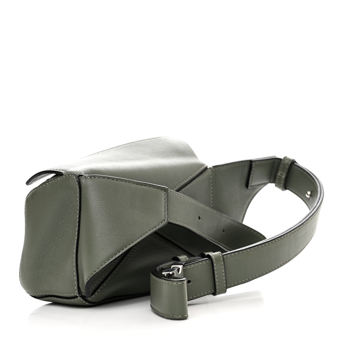 Calfskin Mini Puzzle Bumbag Dark Sage