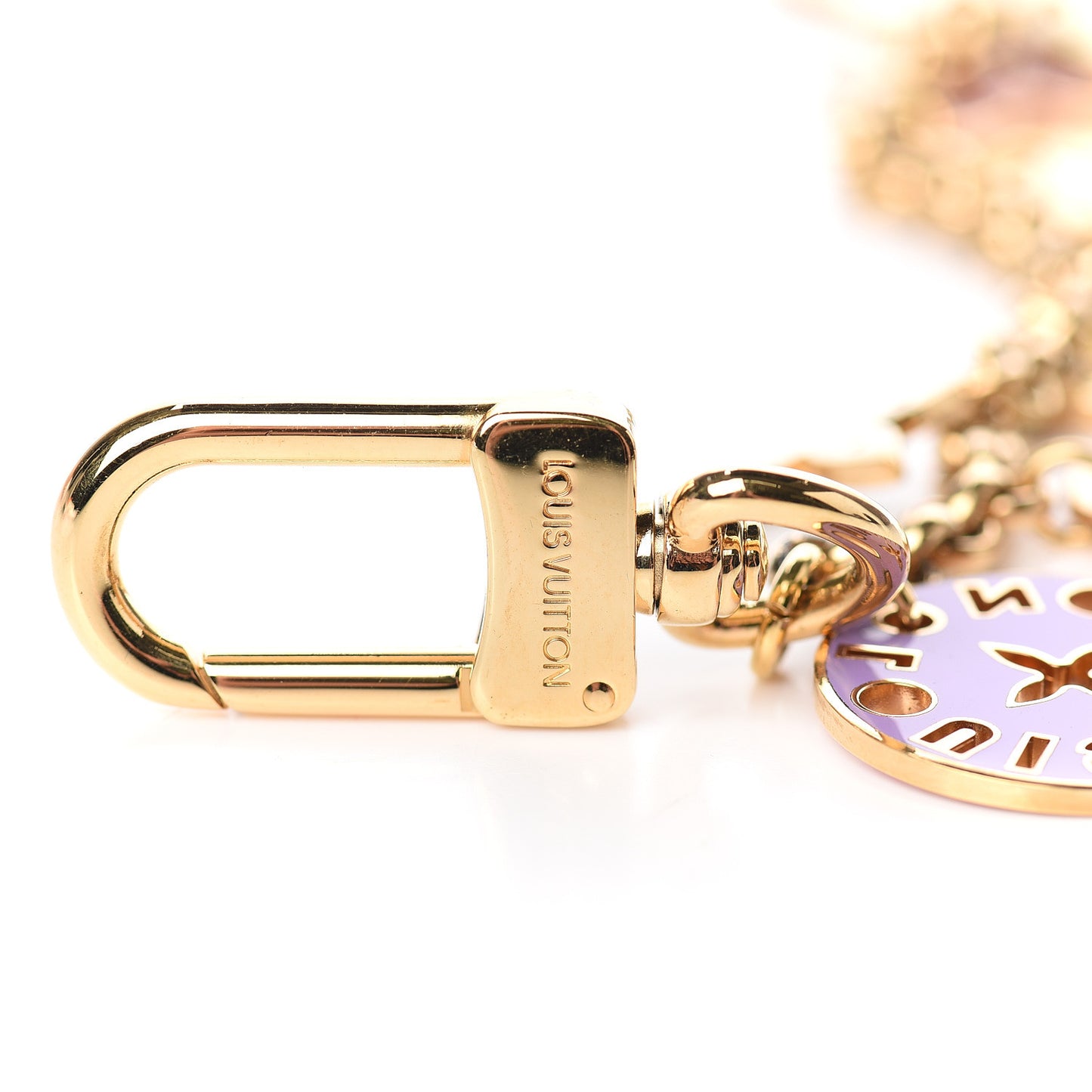 Enamel Looping Key Chain Bag Charm Multicolor