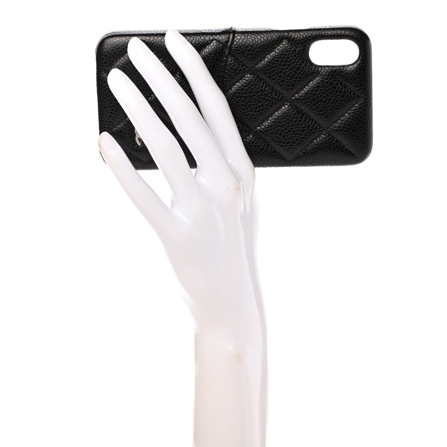 Caviar Quilted iPhone X Coco Tech Case Black