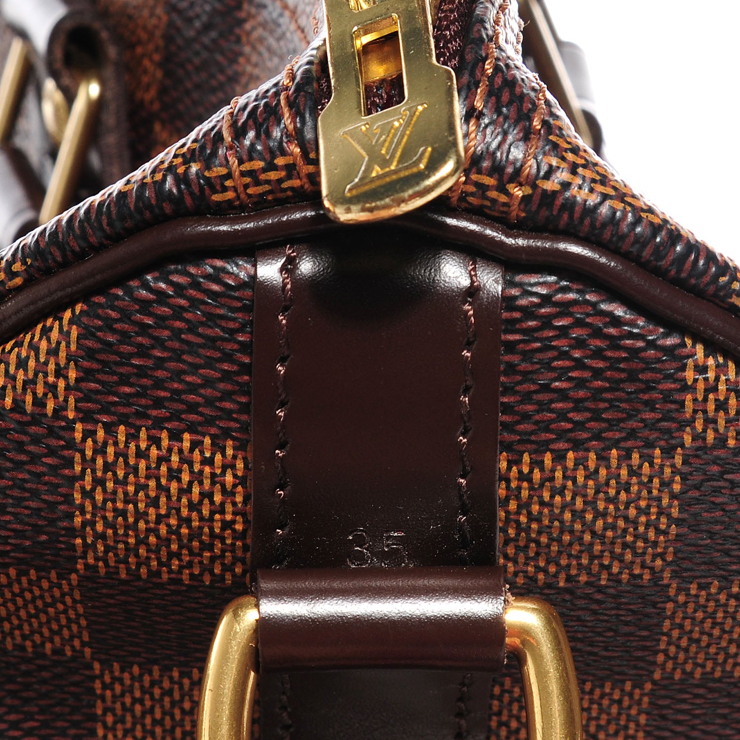 Louis Vuitton Damier Ebene Speedy Bandouliere 35 8 of 10
