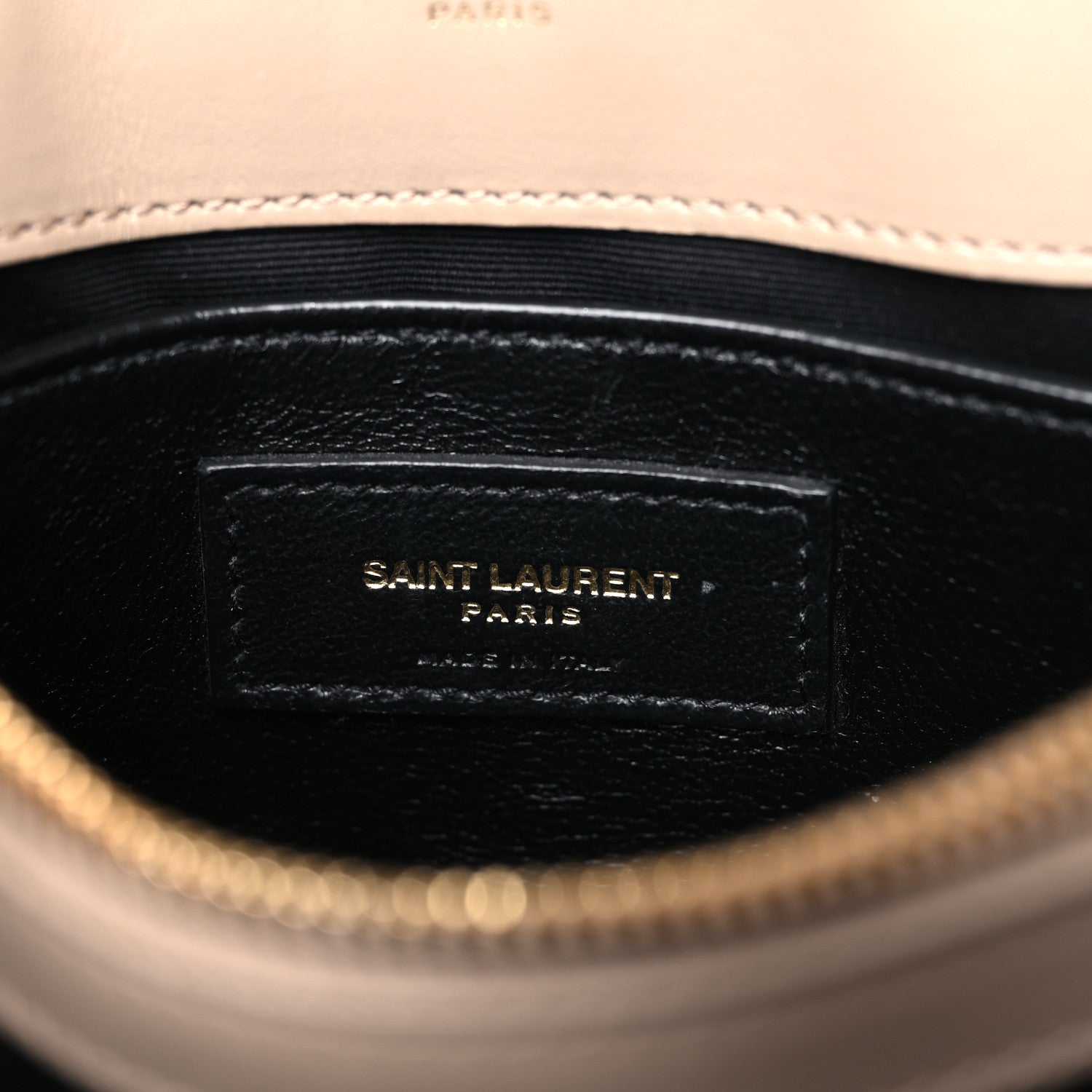 Saint Laurent Calfskin Y Quilted Monogram Small Loulou Chain Satchel Dark Beige 6 of 14