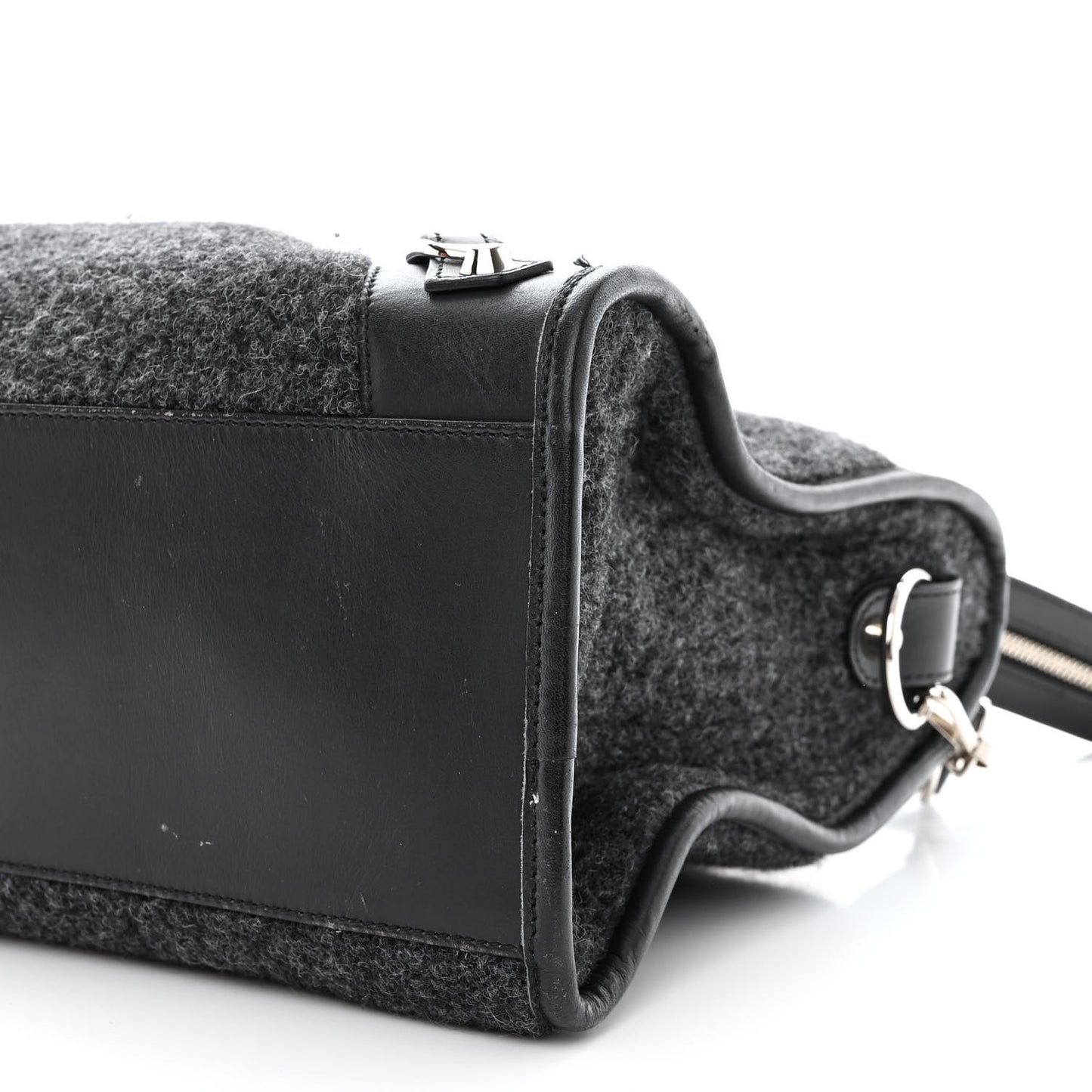 Alpaca Calfskin Classic Silver Hardware City Black