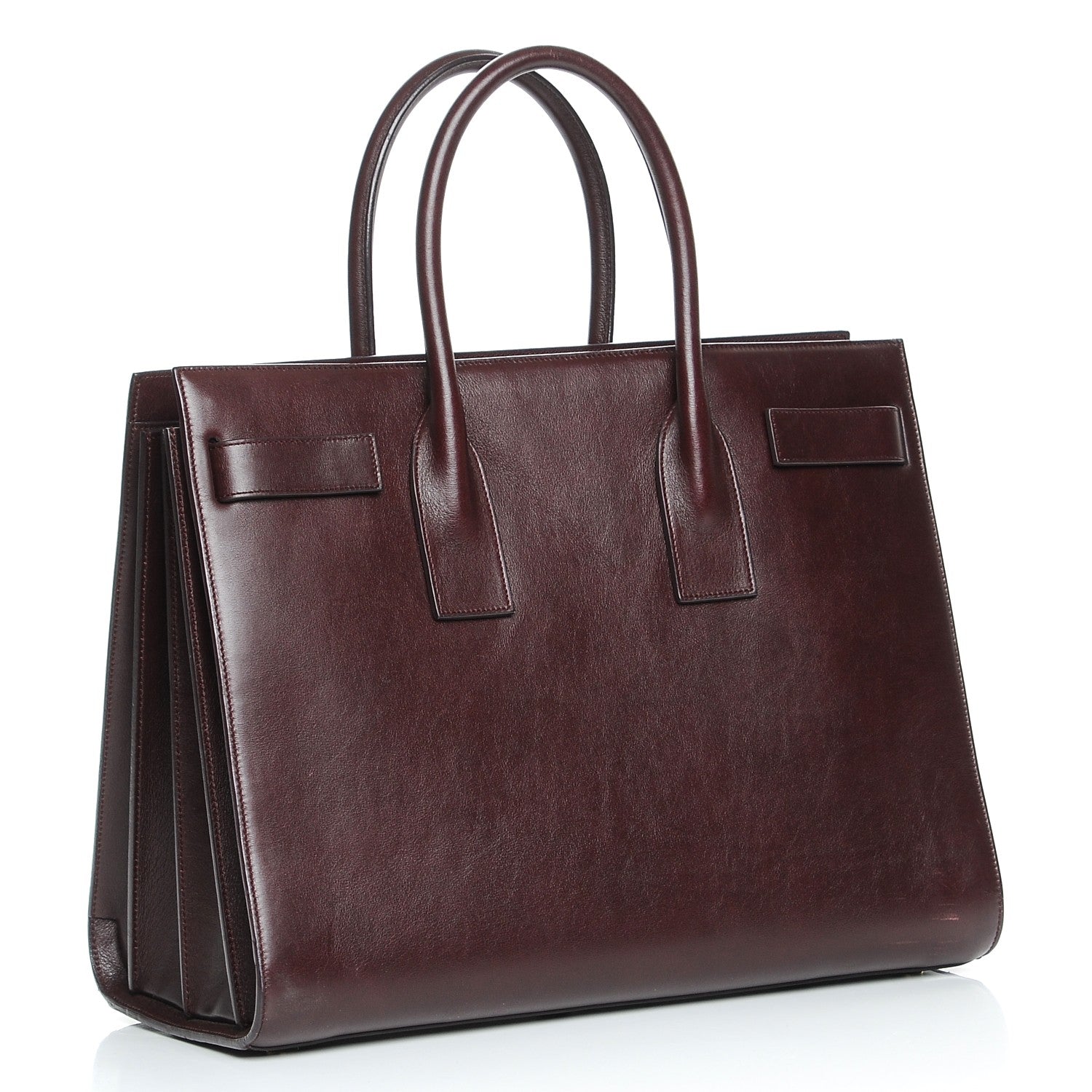 Saint Laurent Calfskin Large Sac De Jour Carryall Amarena 3 of 12