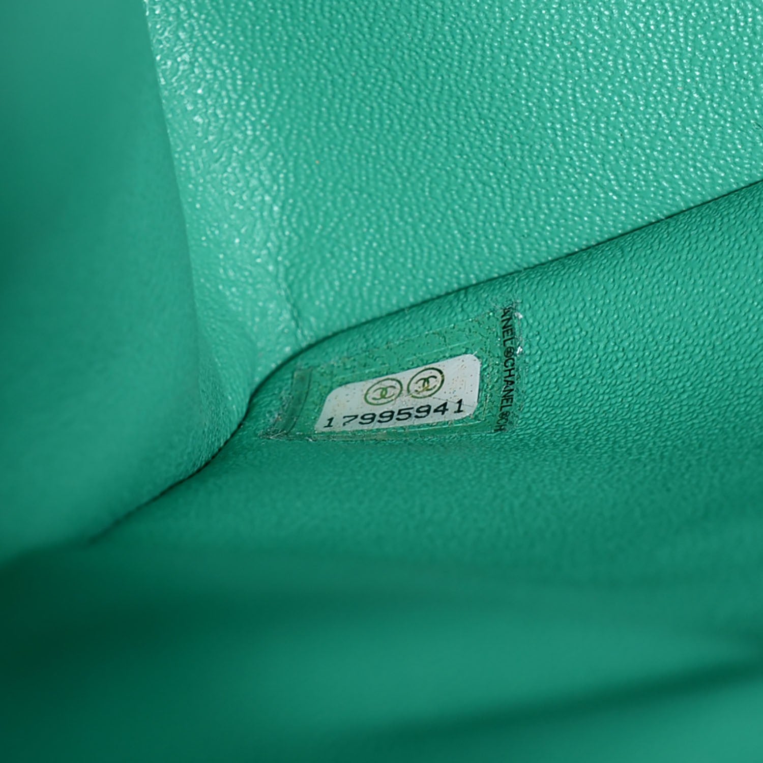 Chanel Iridescent Caviar Maxi Double Flap Green 8 of 9