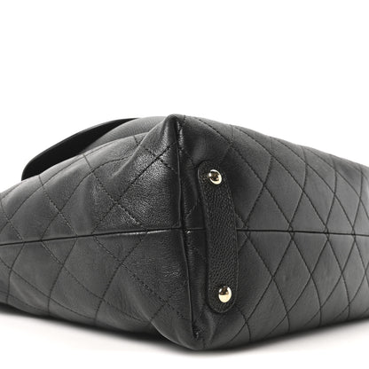 Chanel Sheepskin Caviar Quilted Medium Shopping Tote Black 9 of 10