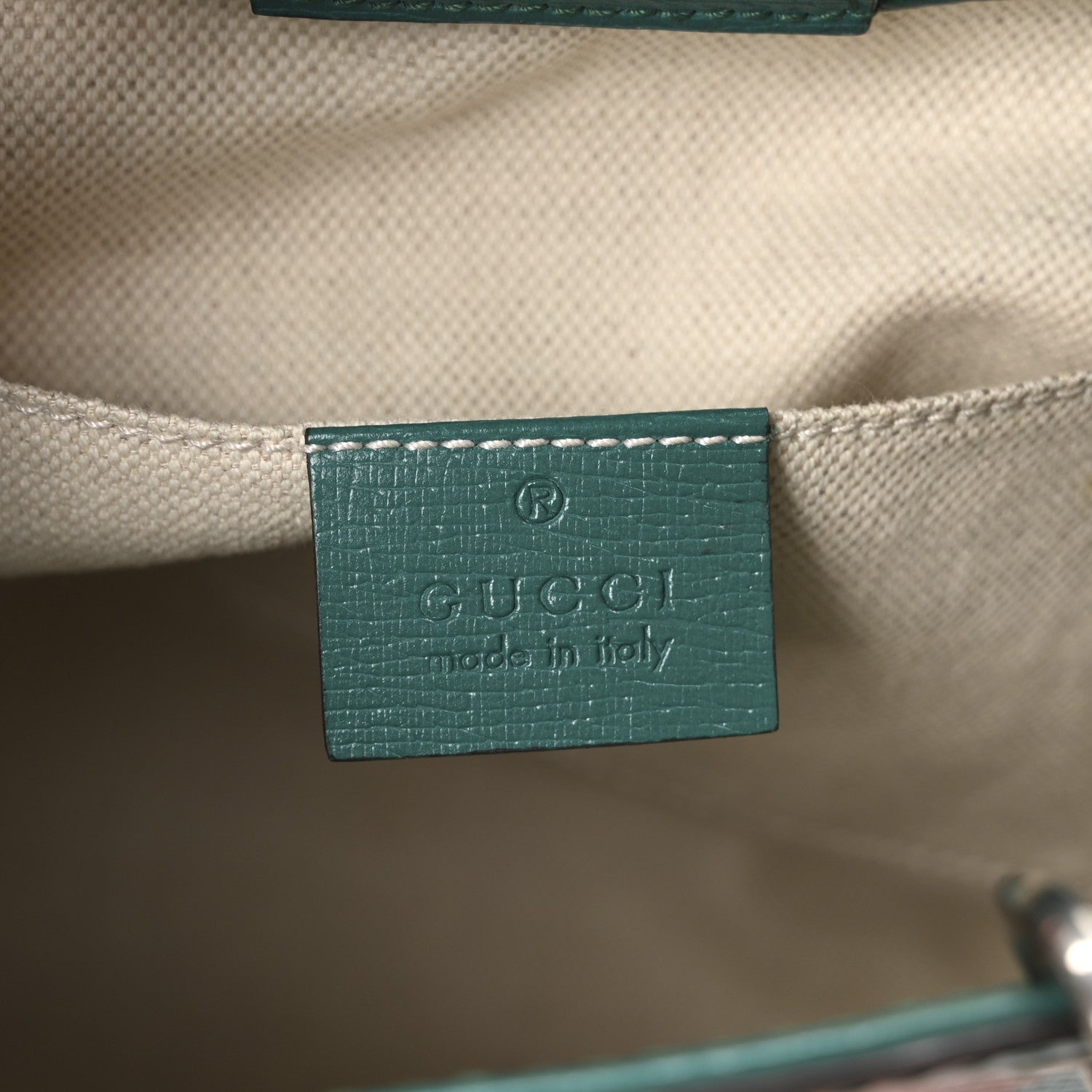 Gucci Shangai Calfskin Blooms Print Mini Bamboo Shopper Tote Bright Emerald Multicolor 6 of 10