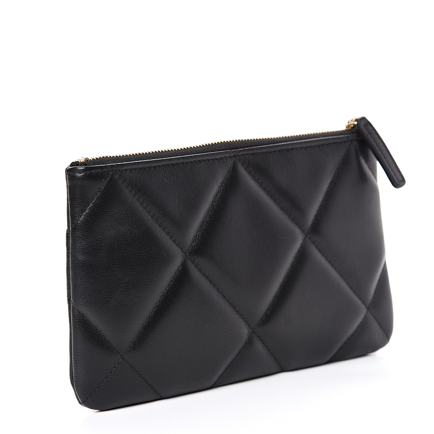 Chanel Goatskin Quilted 19 Cosmetic Case Black 2 of 7