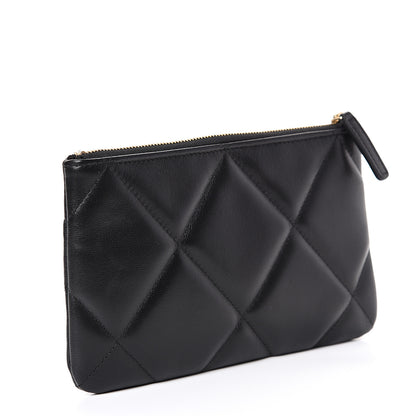 Chanel Goatskin Quilted 19 Cosmetic Case Black 2 of 7